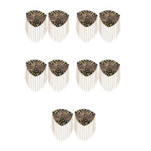 10Pcs Elegant Golden Tassel Epaulettes Versatile Shoulder Accessories