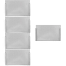 5Pcs Silver Metal Cards Box Practical Office Table Card Storage Case