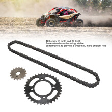 420 Sprocket Set 16T 34T Steel 60L