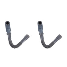 2Pcs Durable Grey PP Sink Waste Pipe Connector Flexible Drain Hose Kit