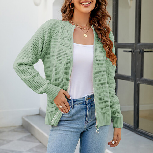 Γυναικείο Πουλόβερ με Ζιβάγκο, Πλεκτό Μπλούζα με Μακρυμάνικο και Ψηλούς Ώμους, 1