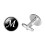 2Pièces Boutons De Manchette Noir Simple Pour Et Manche 8