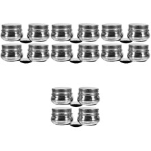 8Pcs Durable Stainless Steel Oil Painting Palette Cups Portable Silver