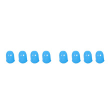 8Pcs Durable Silicone Guitar Finger Caps Blue for Stringed Instruments