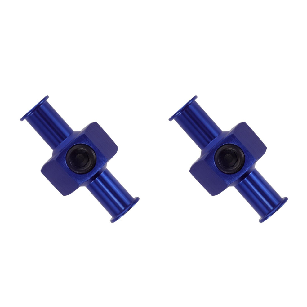 2Pcs Inline Fuel Gauge Adapter Aluminum Fuel Line Connector Blue 3711121994389