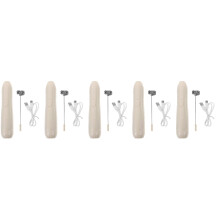 5Pcs Portable Milk Foam Maker Stainless Steel Handheld Khaki Mixer