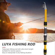 (Yellow) Mini Sea Rod - Travel Fishing Tool, Multi-Color