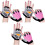 3Paires Half Finger Polyvalents Roses En Qualité 2