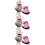 3Paires Half Finger Polyvalents Roses En Qualité 7