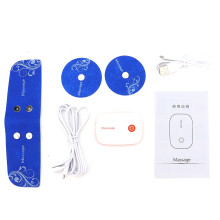 Electro Muscle Stimulation Pad for Pain Relief, Reusable Conductive Fiber Electrode with Pulse TENS Tech Wireless Bluetooth APP Control Long Battery