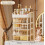 (Cream Color, Five-layer storage box) Three-Layer Plastic Storage Rack Large Capacity Multifunction Skincare Display Case for Small Things Organizer 1