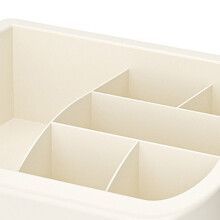 (Cream Color, Three-layer storage box) Three-Layer Plastic Storage Rack Large Capacity Multifunction Skincare Display Case for Small Things Organizer