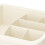 (Cream Color, Three-layer storage box) 3-Layer Plastic Organizer for Skincare & Small Items 1
