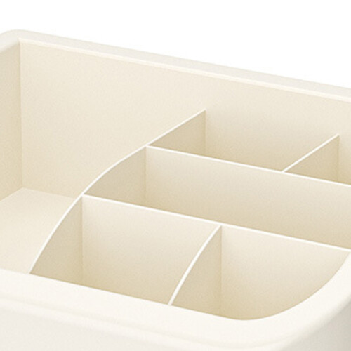 (Cream Color, Three-layer storage box) 3-Layer Plastic Storage Rack for Skincare Organizer