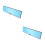 2Pièces Rétroviseur Intérieur Ciel-Bleu Large Angle Antibuée 7