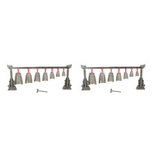 2Ensembles Ornements Chimes Dorés Ancien Style Chinois Et Instrument