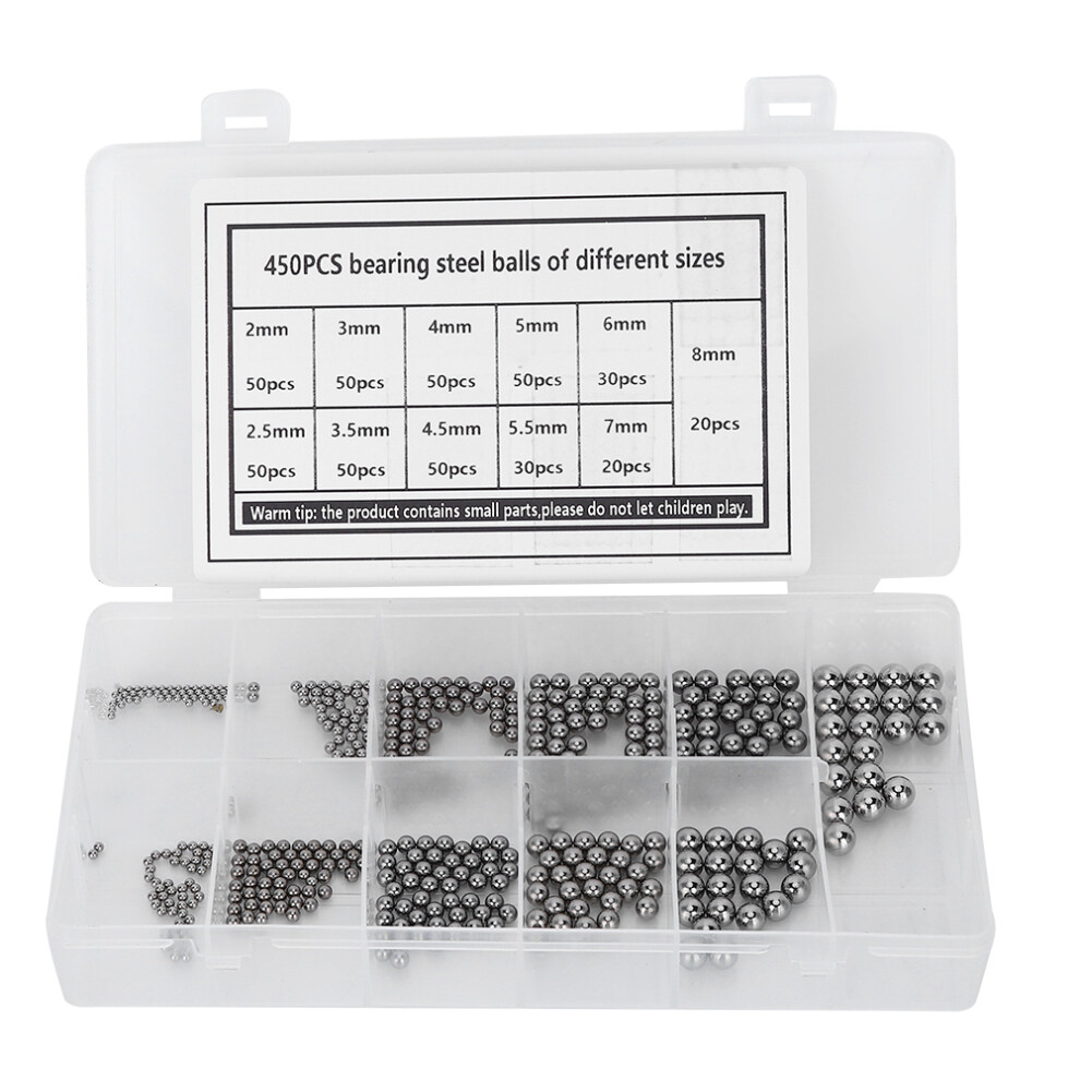 Bearing Balls Assortment Kit High Precision Stainless Steel Smooth Surface Corrosion Resistance Wear Resistant Ball Bearings For Mechanical Repairs 9049227984756