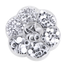 DIY Crafts Googly Eyes In Black And White, Smooth Surface Self Stick Eyes With Strong Adhesive, Delicate Workmanship Wiggle Eyes For Scrapbooking