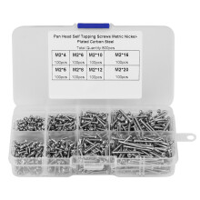Sharp Threads For Soft Metal Sheet Plastic Wood Well Packed In Resealable Transparent Box Premium Carbon Steel Self Tapping Screws Rust And Corrosion