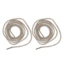 Drawstring Cords Replacement Glitter Rope Rhinestone Shoe Laces Shiny Round Shoe Laces Crystal Rhinestone Exquisite Workmanship Elegant Colors Bling
