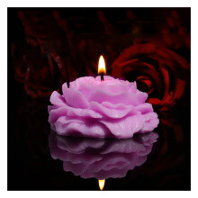(One Size, Purple) Low Temperature Candles Romantic Rose Shape Scented Candles Adult Sexual Accessories
