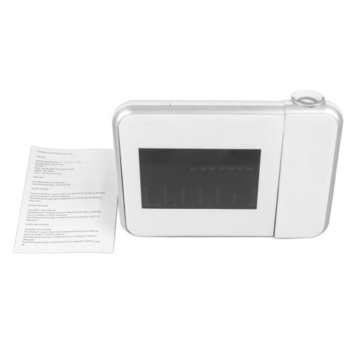 White Projection Clock 2xAAA, Temp/Hum, 15x11x6 cm 1