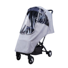 Parapioggia per passeggino con cerniera, finestra, misura universale, antivento, impermeabile, con fori di ventilazione e design a copertura totale