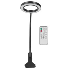 Verstellbare Schreibtischlampe mit Fernbedienung, Augenschutz, USB-betrieben, Klemmleuchte, flexibler Schwanenhals, Leselampe für Zuhause und Büro