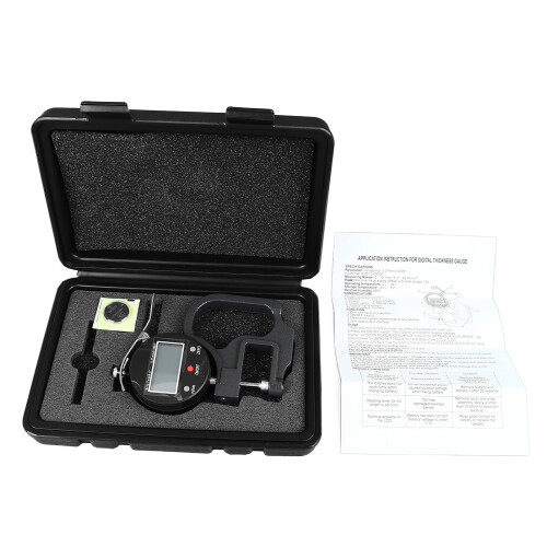 Digital Thickness Gauge With Ergonomic Design Thumb Trigger RS232Data Transfer Large LCD Display High Precision Digital Thickness Meter Dual Unit