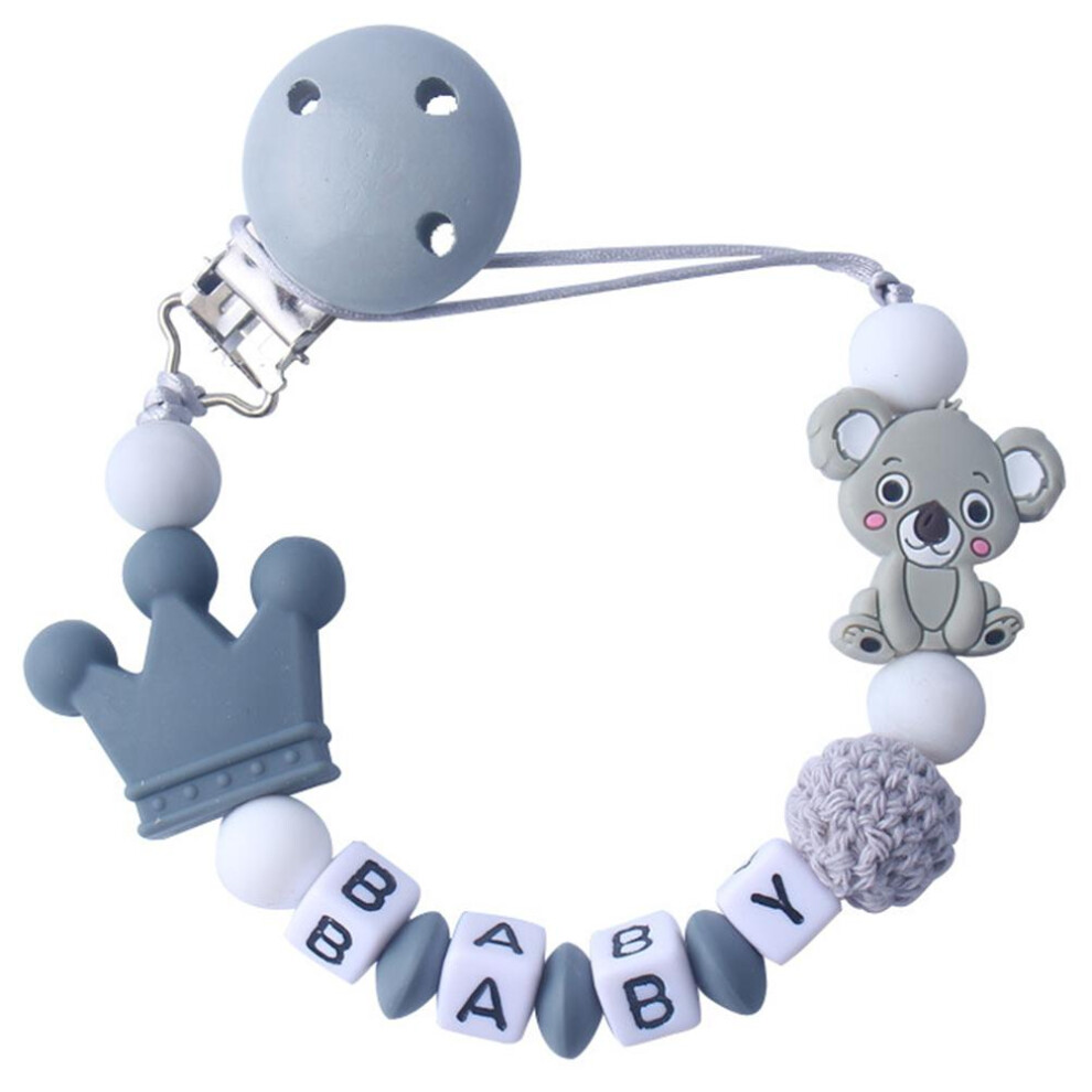 Food Grade Silicone Pacifier Clip With Rounded Corners Personalized Baby Gifts Prevent Pacifier From Dropping Customized Pacifier Clip With Name