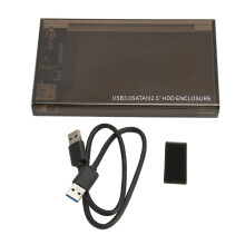 Carcasa transparente para disco duro, instalación sin herramientas, compatible con UASP USB 3.0 a SATA III, compatibilidad universal, carcasa