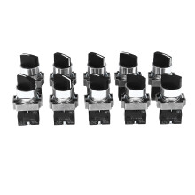 Vasthoudende vergrendelingsschakelaar, 2-standen keuzeschakelaar, draaischakelaar, industriële zelfvergrendelende NO NC-contact, 22 mm montagegat,
