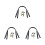 6Pcs Black Bag Strap with Rivets Style Durable Tote Bag Replacement 2