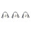 6Pcs Black Bag Strap with Rivets Style Durable Tote Bag Replacement 5