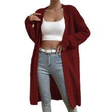 Gilet cardigan oversize en grosse maille pour femme, ouvert sur le devant, manches chauve-souris oversize, doux et extensible, idéal pour l'automne,
