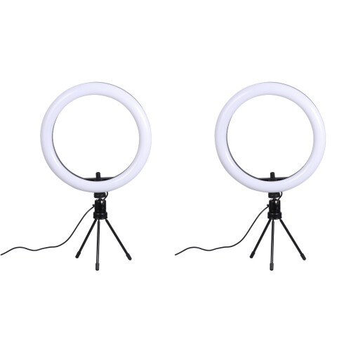 2Pièces Lampe Anneau LED Ajustable Pour Streaming 2