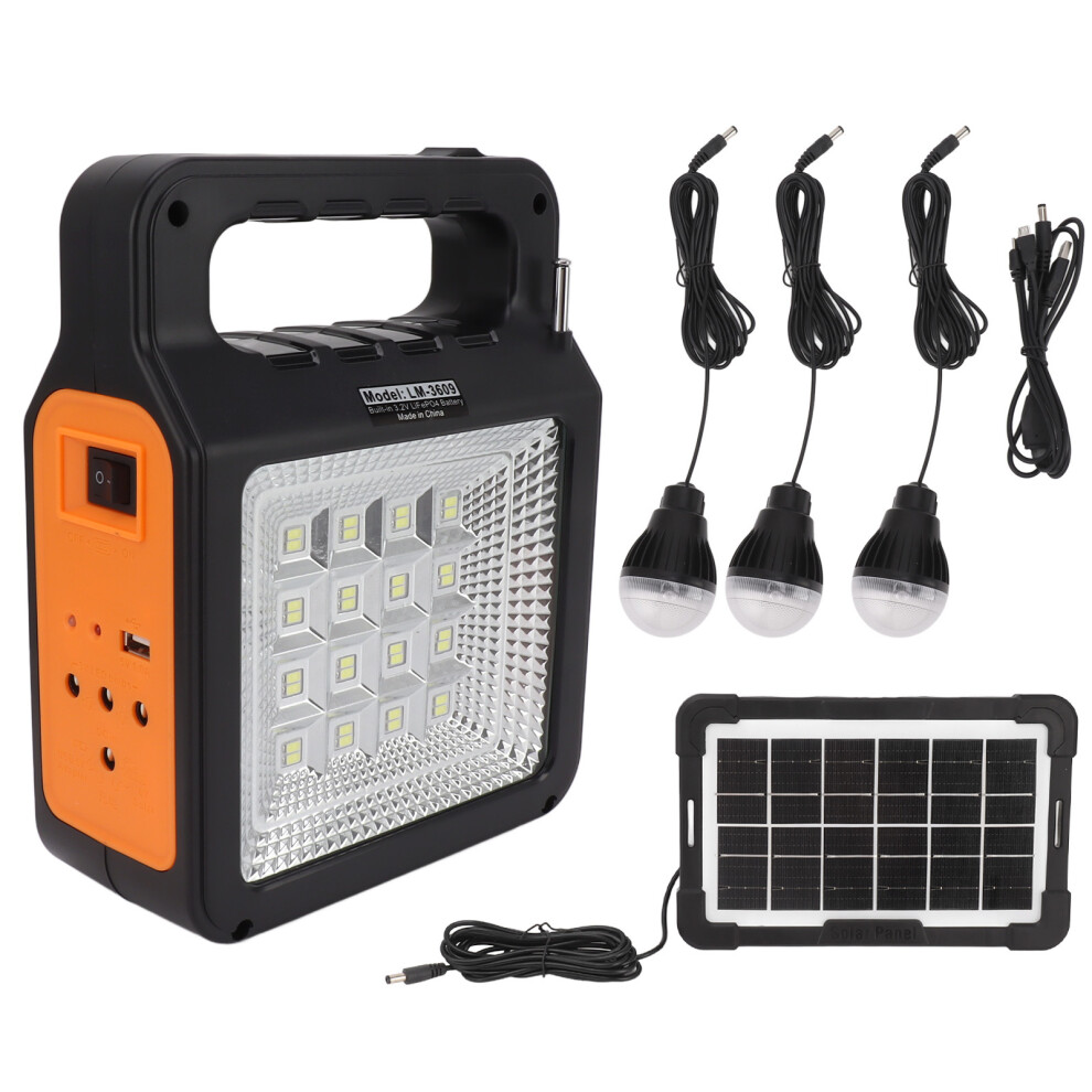 Solar Led Work With Radio Mp3support Rechargeable Battery Waterproof Usb Output Portable Flood For Camping Garage Outdoor Job Site Light 9071309208870