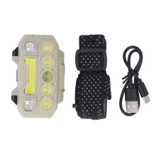 Lampe frontale magnétique LED avec batterie rechargeable, lampe mains libres ultra-lumineuse pour le camping et la randonnée nocturne, dotée d'un