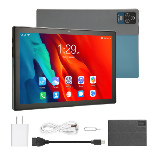 Android-tablet met dubbele camera, octa-core processor, IPS Full HD-scherm, lange batterijduur, dubbele luidsprekers, uitbreidbaar geheugen,
