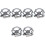 6Pièces Doublure De Casque Gris Protection Tête Maison 3