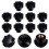30Pièces Boutons Serrage Plastique Ergonomique Noir 10