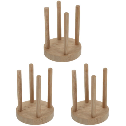 3Pièces Organiseur Papier Bois Marron Clair Usage 2