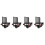 4Pièces Microphone Fixation Antivibration Filtre Noir Stable 4