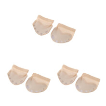3Paires Chaussures De Danse Beige Demi-Semelle Élastique Pour Ballet