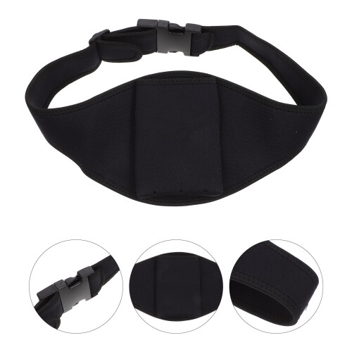 5Pièces Ceinture Microphone Réglable Noire Poche -Mic Pour 2