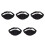 5Pièces Ceinture Microphone Réglable Noire Poche -Mic Pour 6