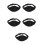 5Pièces Ceinture Microphone Réglable Noire Poche -Mic Pour 7