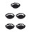 5Pièces Ceinture Microphone Réglable Noire Poche -Mic Pour 8