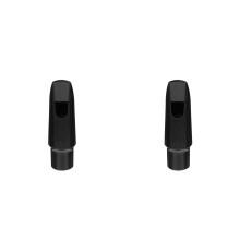 2Pcs Durable Plastic Alto Saxophone Mouthpiece Black Saxophone Parts
