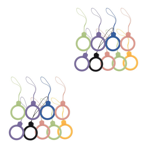 18Pcs Assorted Color Silicone Lanyard for Phone Keychain Hanging Use